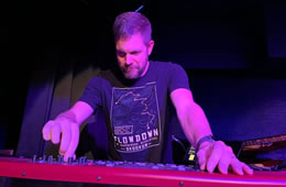 Chris on keys at Hermann's - March 3, 2023